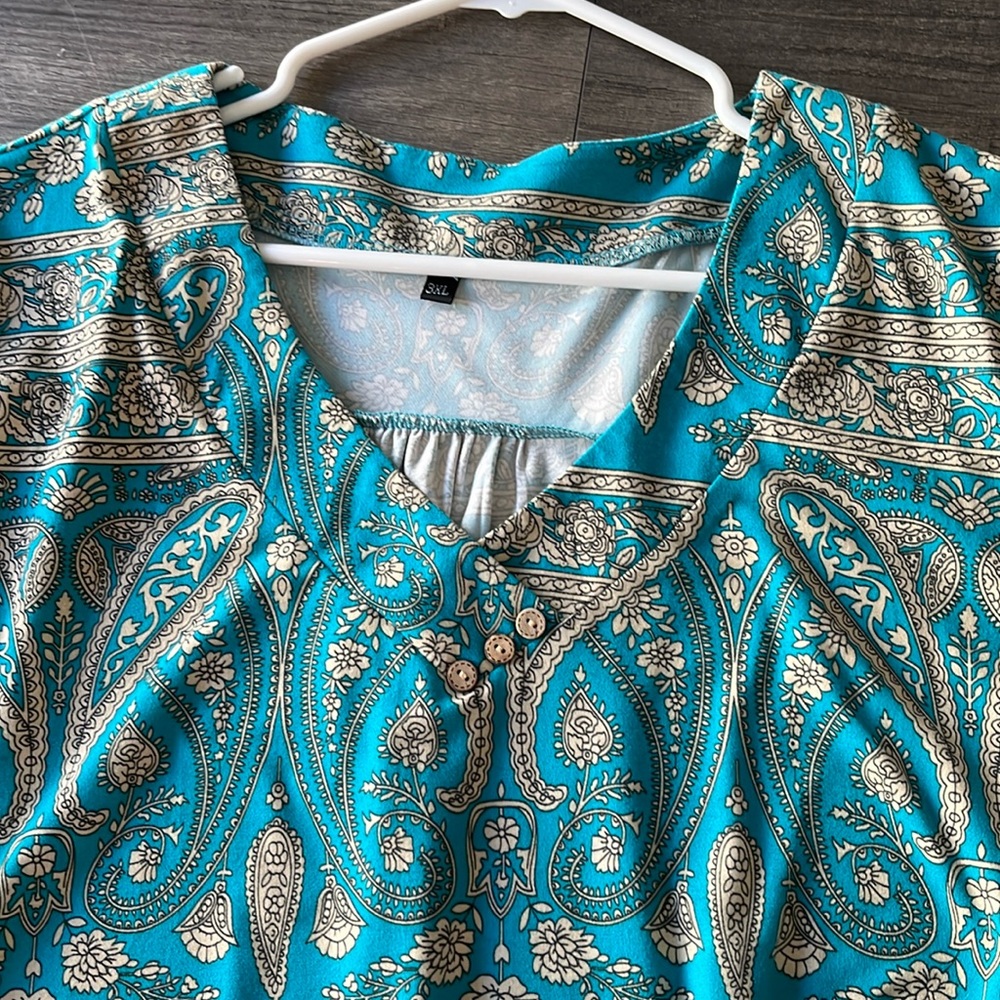 Women’s short sleeve floral 3xl tunic